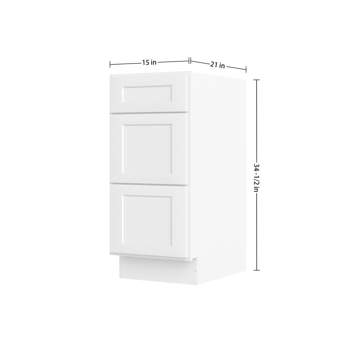 Rockport in Bath Vanity Cabinet without Top in Shaker White