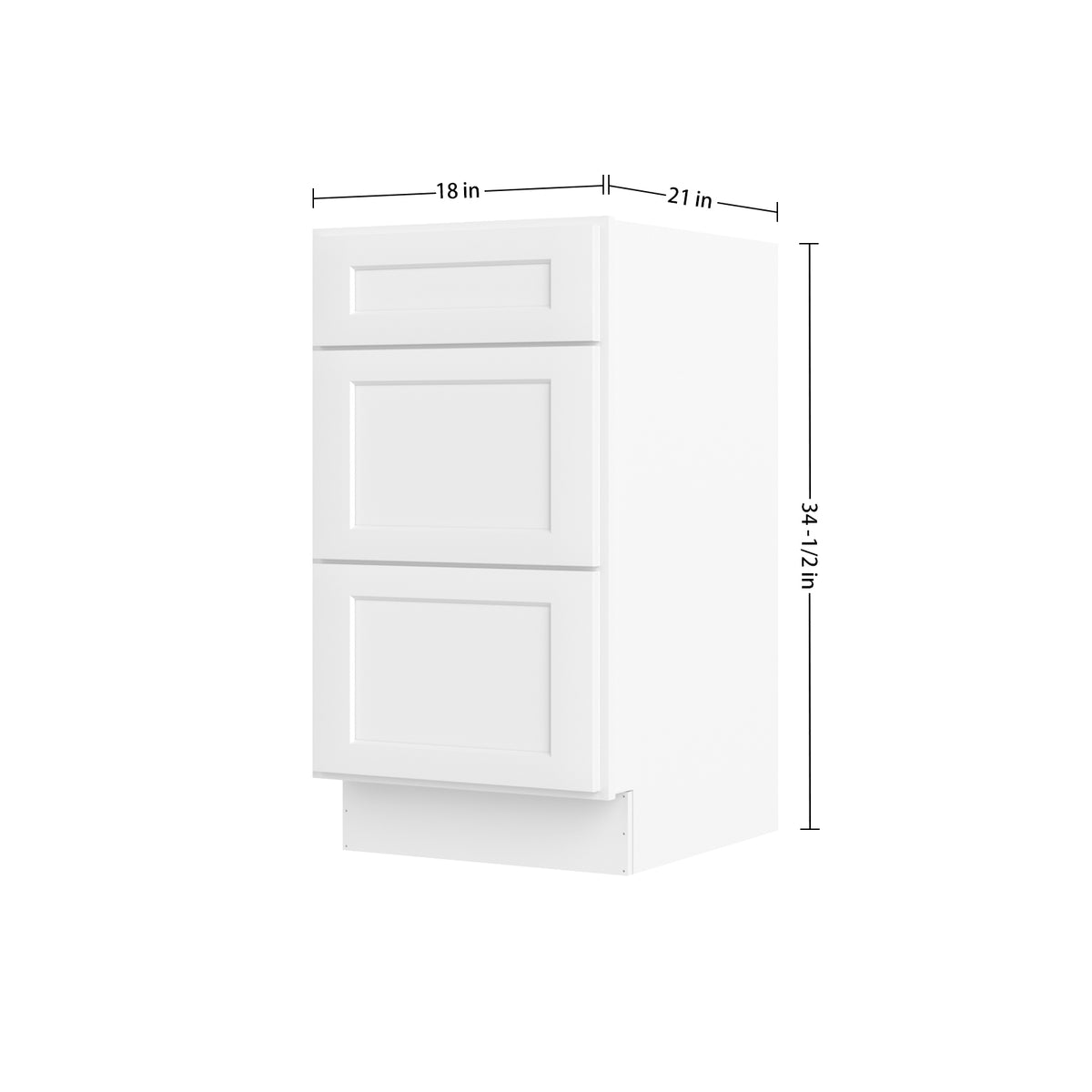 Rockport in Bath Vanity Cabinet without Top in Shaker White