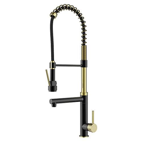 Commercial Pre-Rinse Kitchen Faucet Single Handle & Pull Down Sprayer