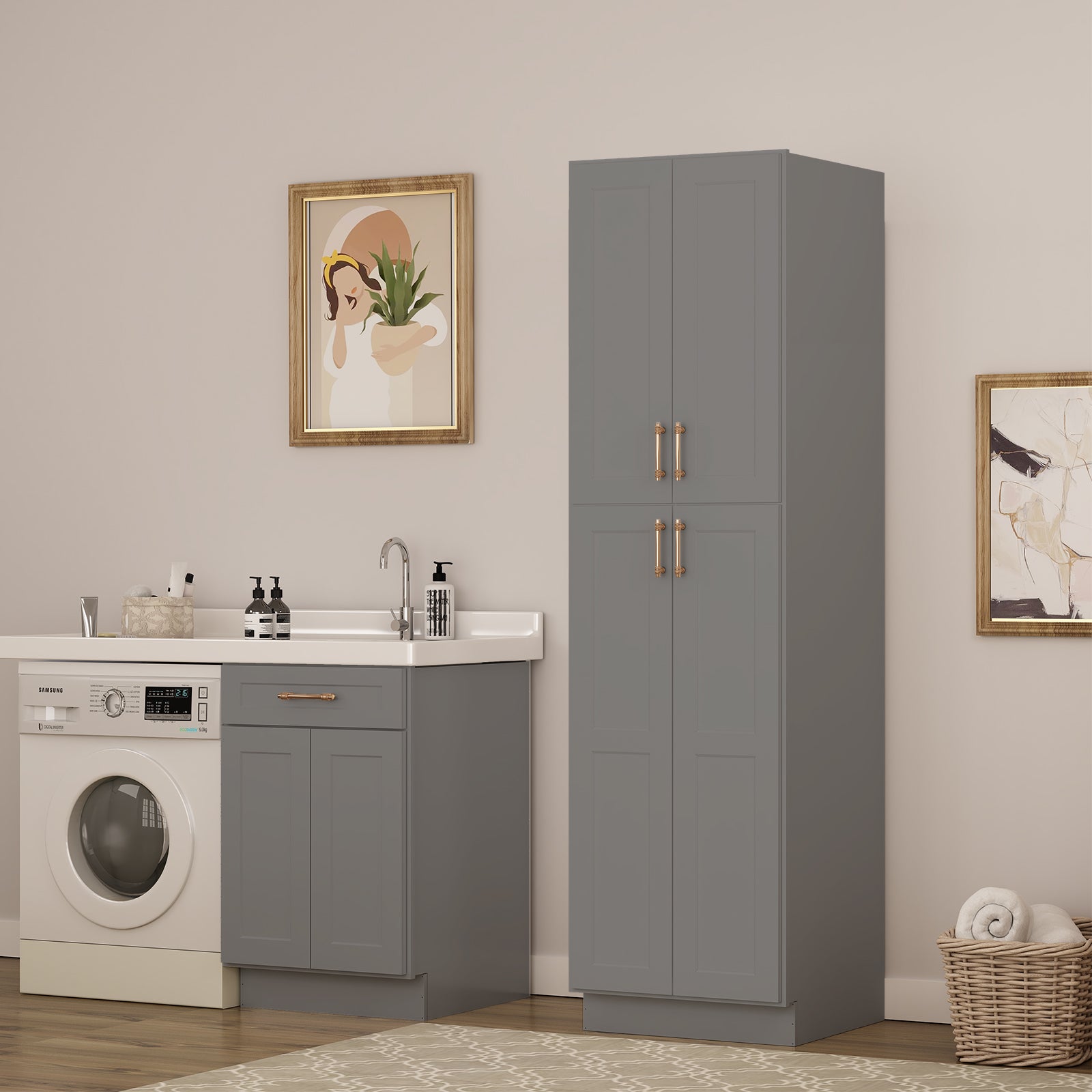 U Series Plywood Ready to Assemble Floor Wall Pantry Kitchen Cabinet