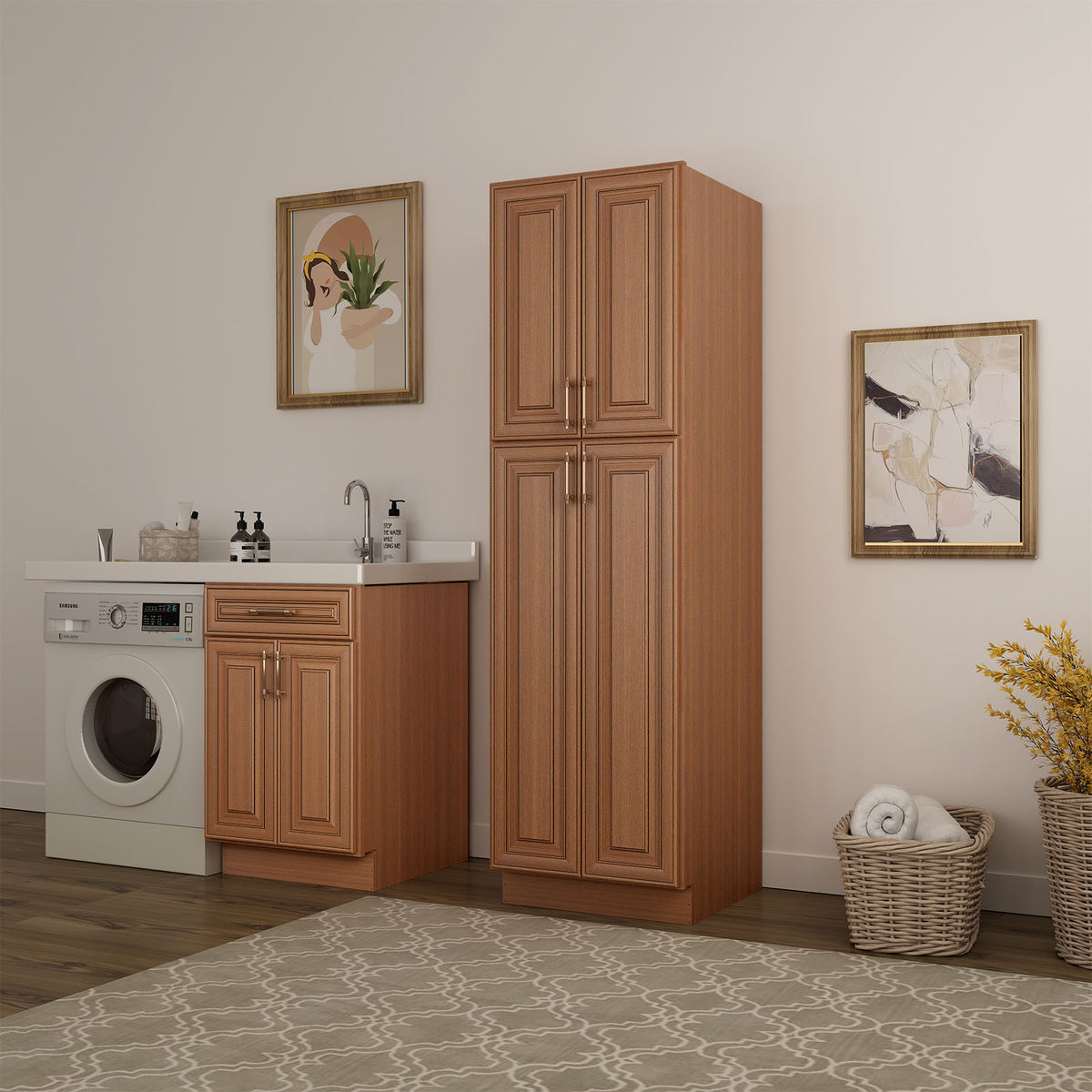 U Series Plywood Ready to Assemble Floor Wall Pantry Kitchen Cabinet
