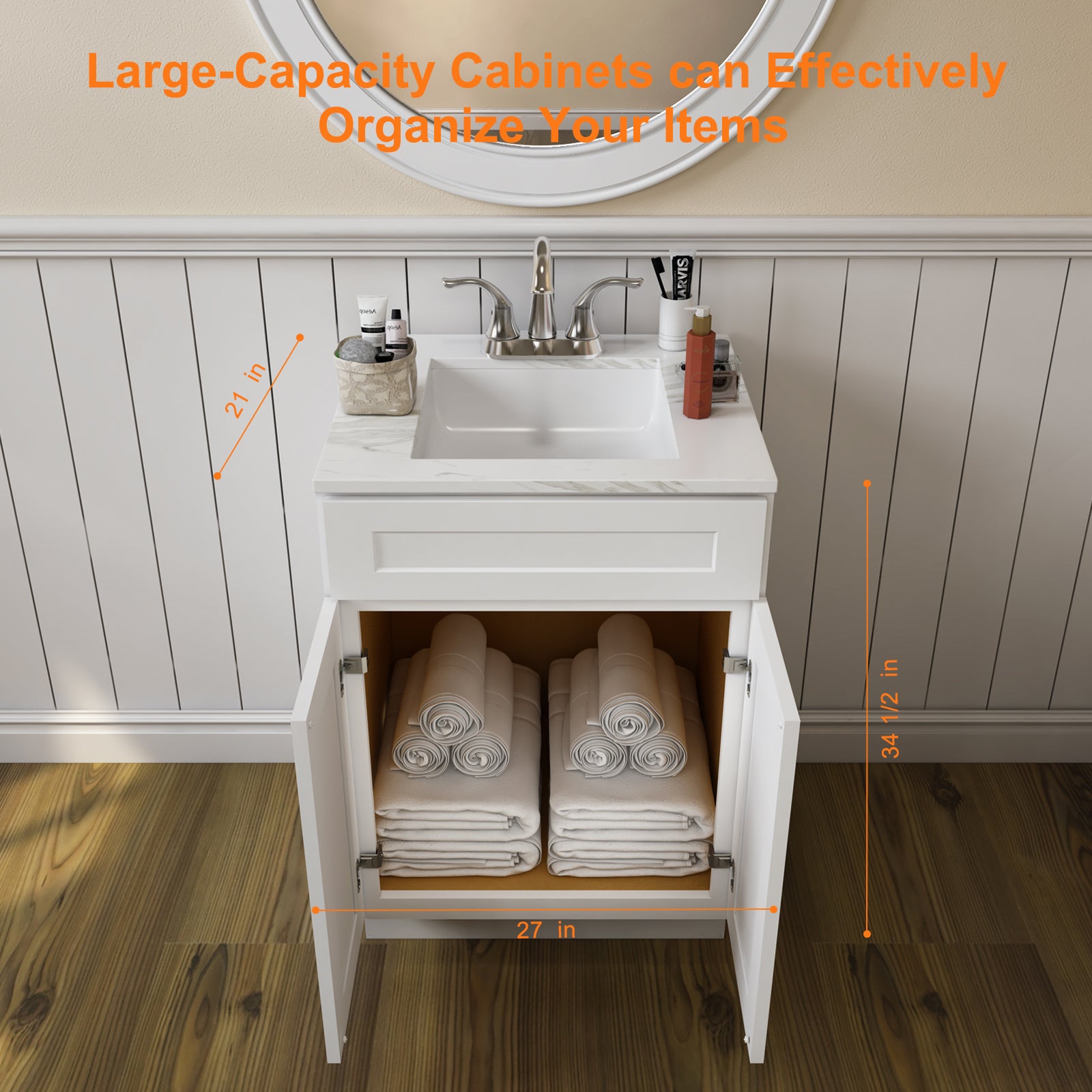 27'' Vanity Sink Base Cabinets VS27