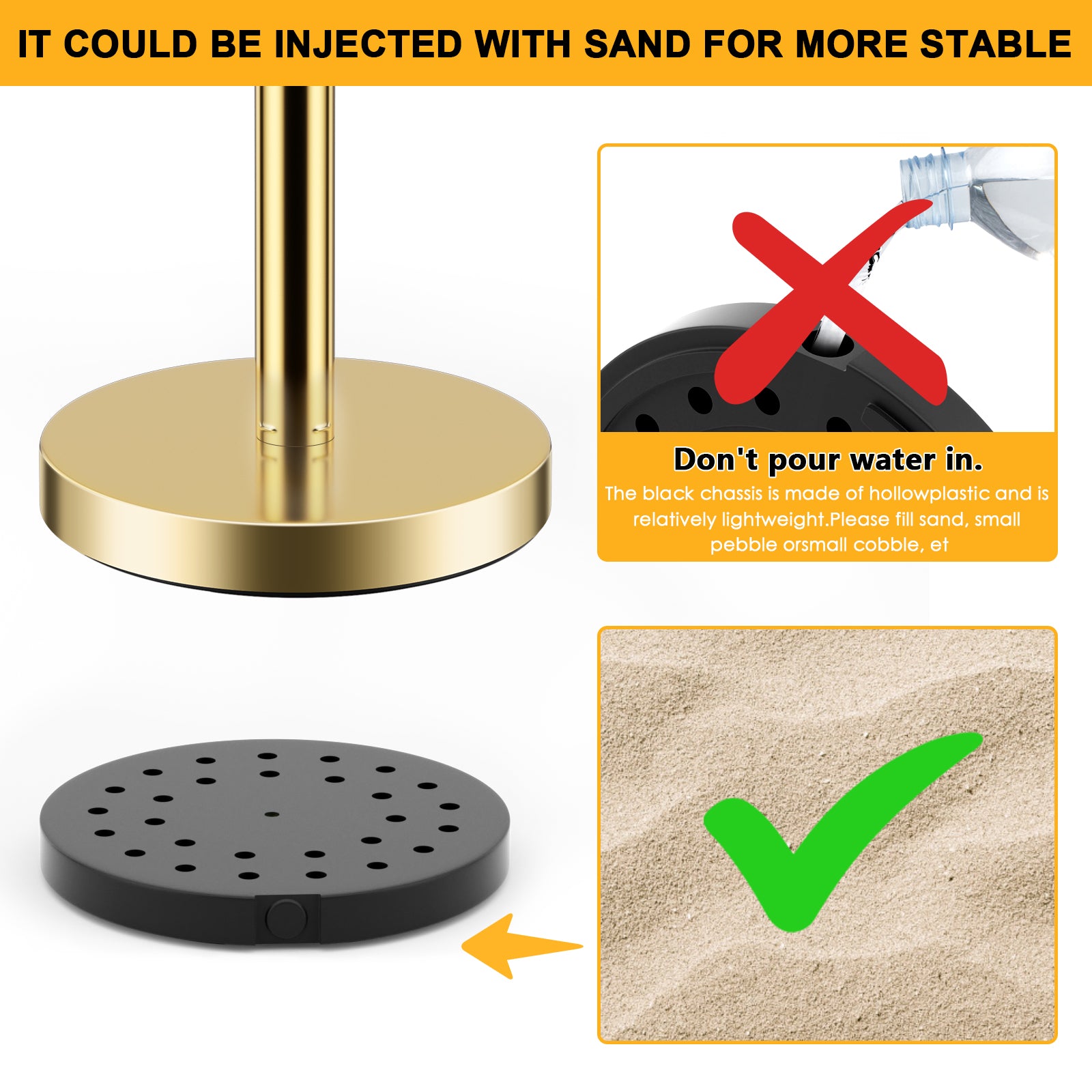 Hollow Base and Velvet Ropes Safety Barriers Set