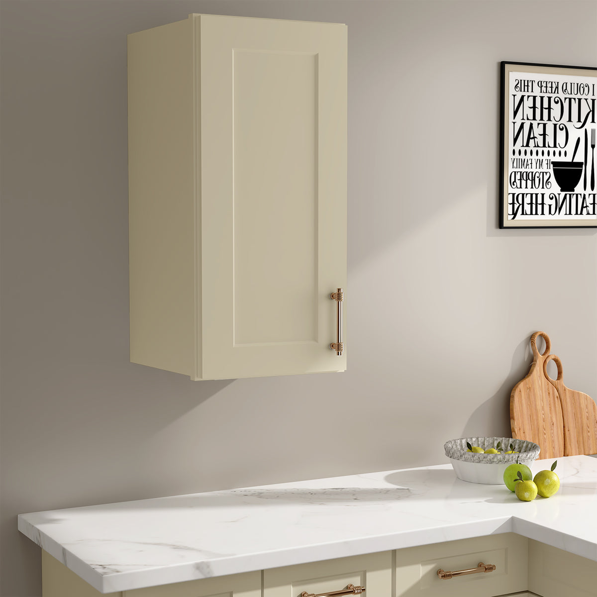 W Series Wall Cabinet with 1 Door and shelves-4