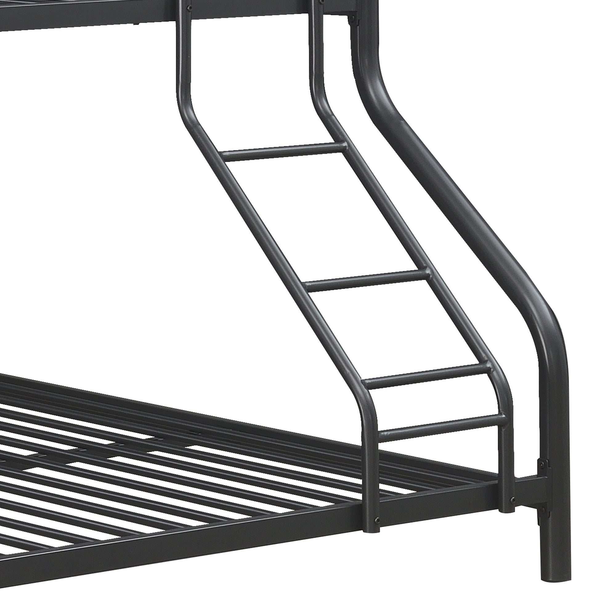 Furniture Triple Bunk Bed, FULL/Twin/FULL, black
