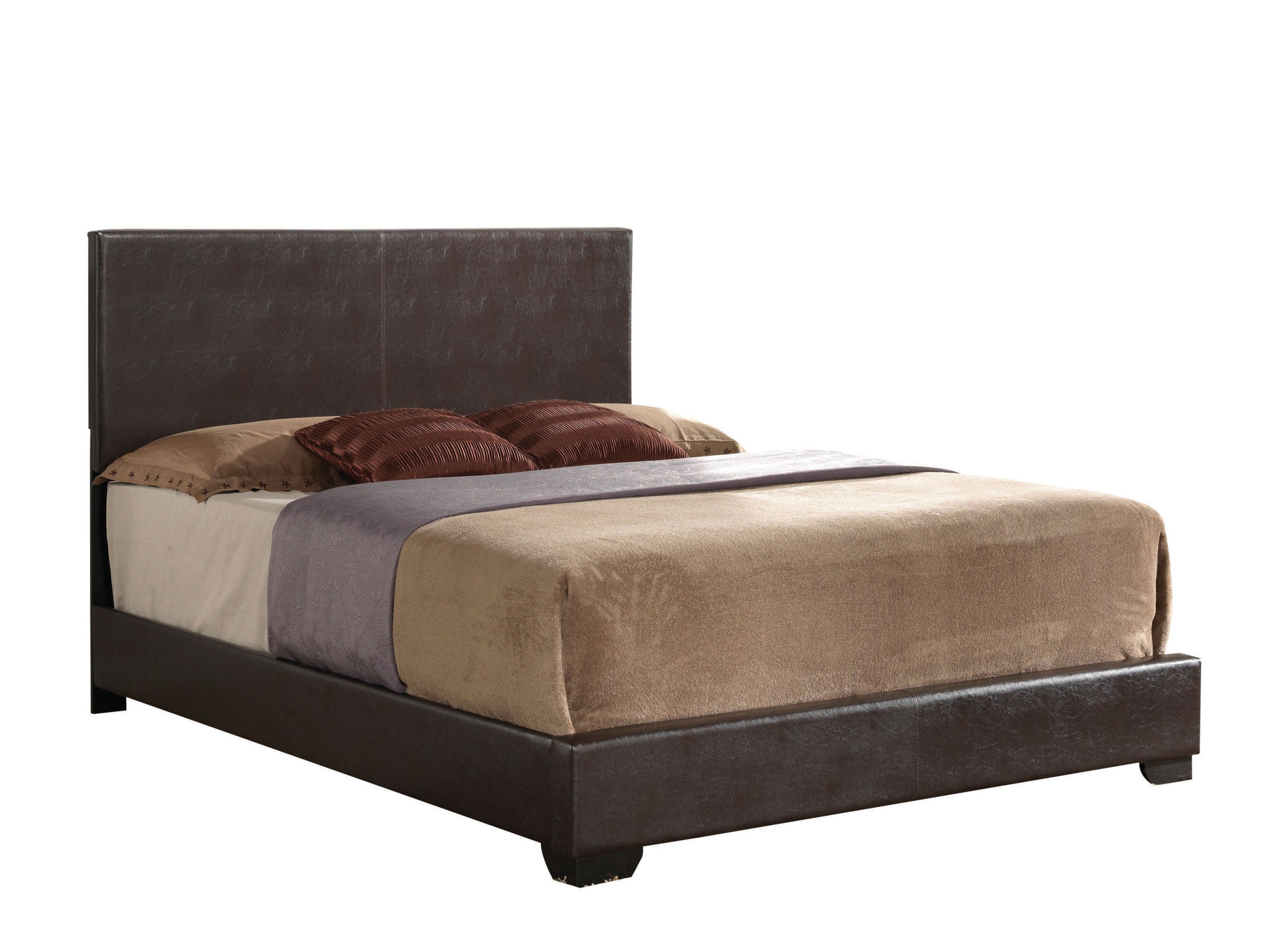 Ireland III Eastern King Bed in Brown PU 14367EK
