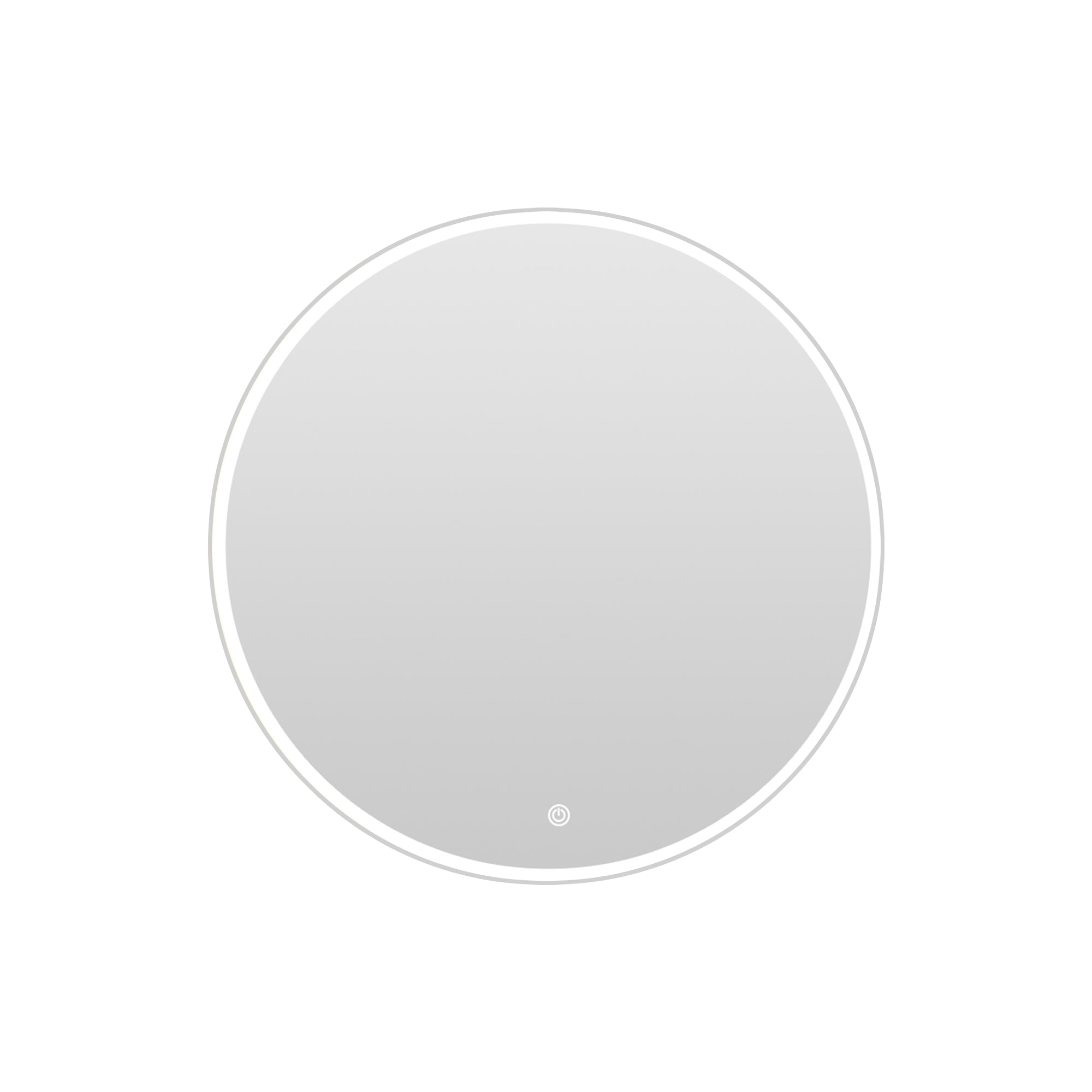 Round Wall-Mounted Dimmable LED Bathroom Vanity Mirror with Defogger and Bluetooth Music Speaker