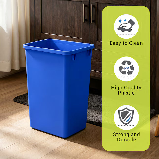 Trash Can Wastebasket Versatile Design for Kitchen Office Bathroom