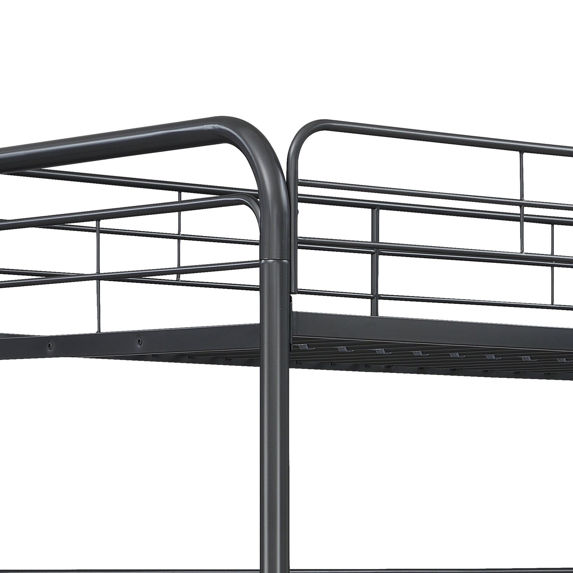 Furniture Triple Bunk Bed, Twin/Twin/Twin, black