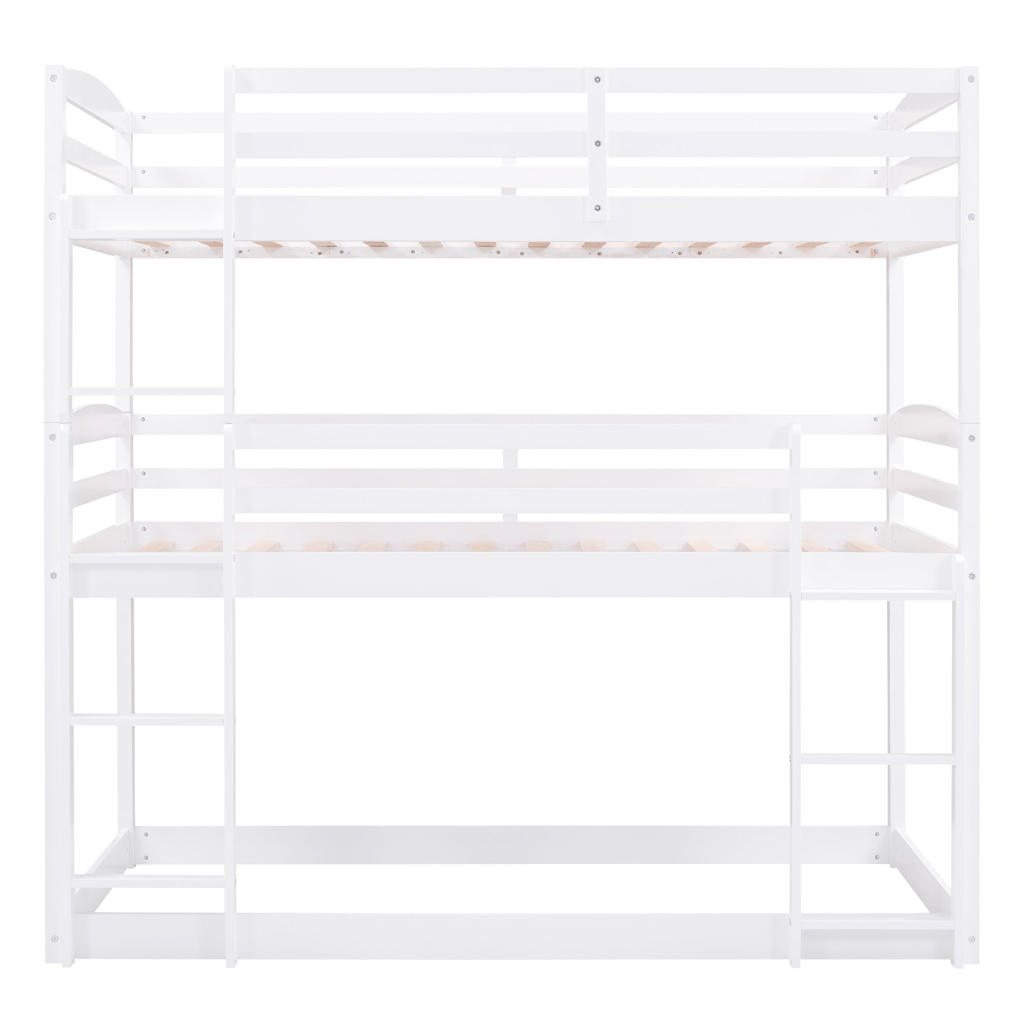 Twin over Twin over Twin Triple Bunk Bed,White