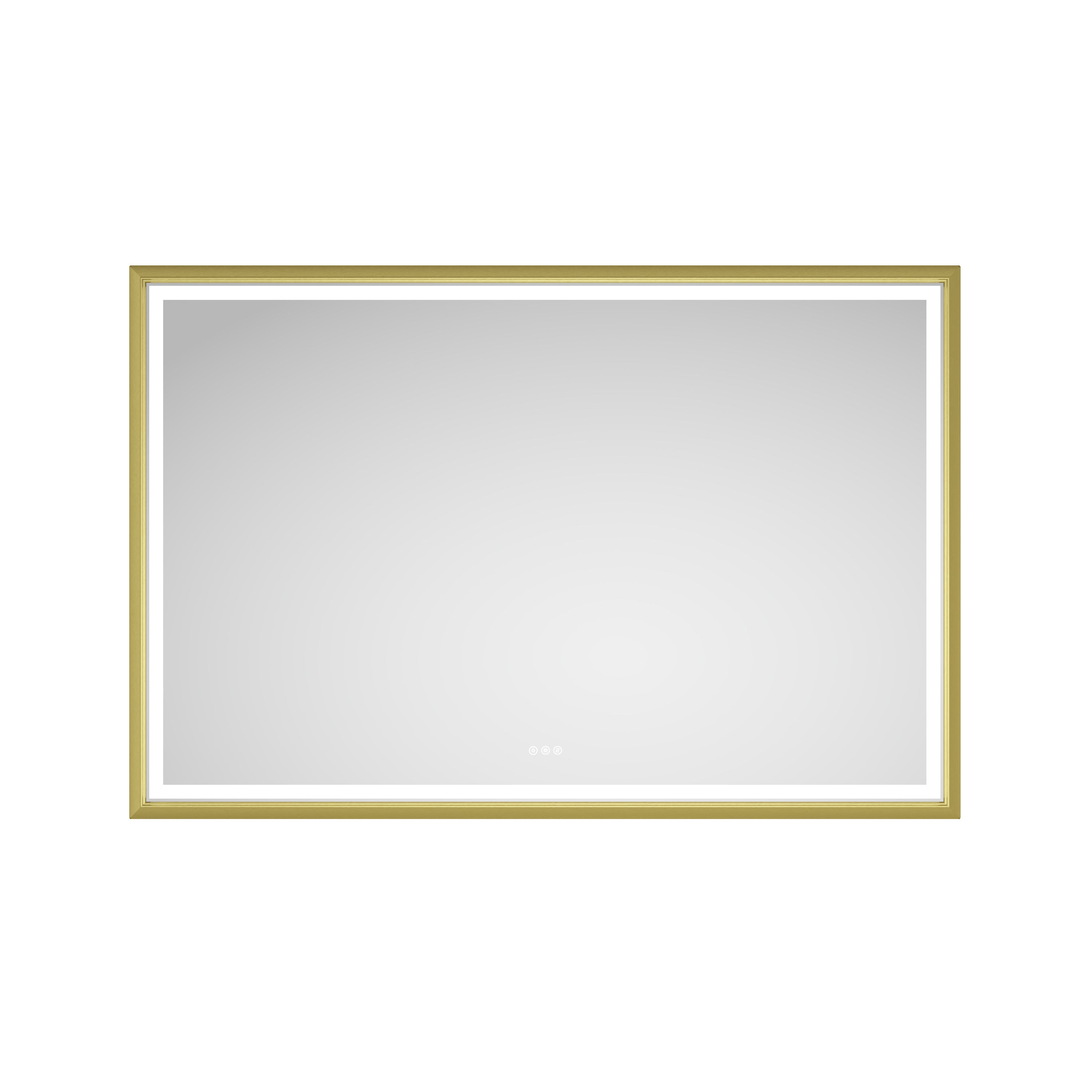 bathroom led mirror is multi-functional and each function is controlled by a smart touch button.