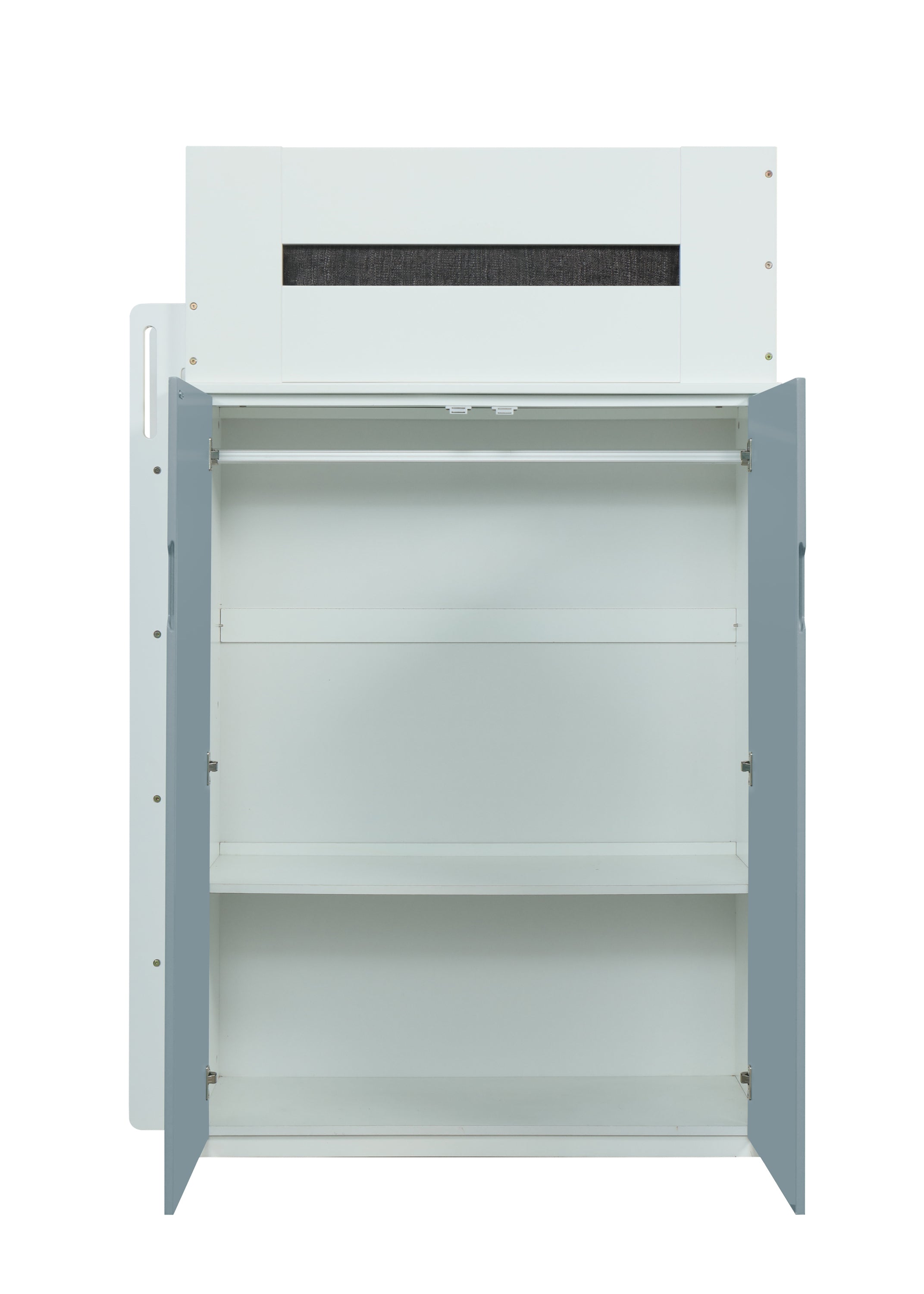 Nerice Loft Bed in White & Gray 38050