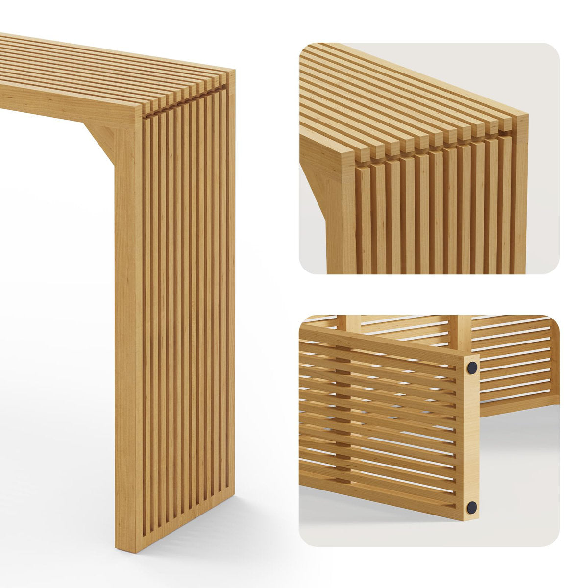Rectangle Solid Wood Farmhouse Console Table