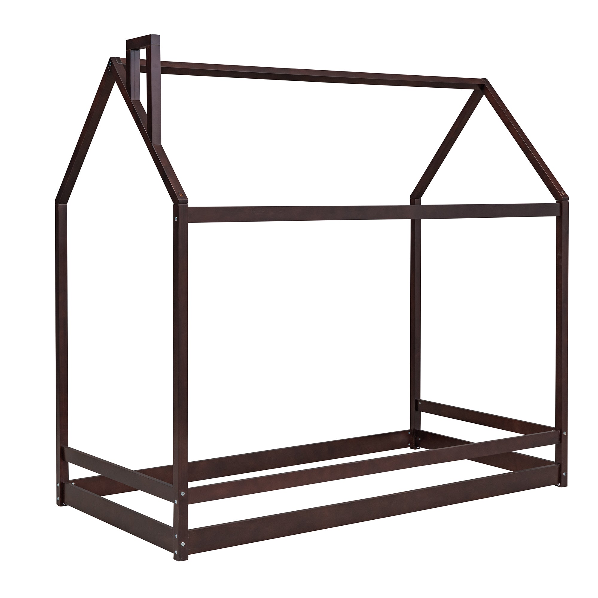 Twin Size House Bed Wood Bed, Espresso(OLD SKU:WF281435AAP)