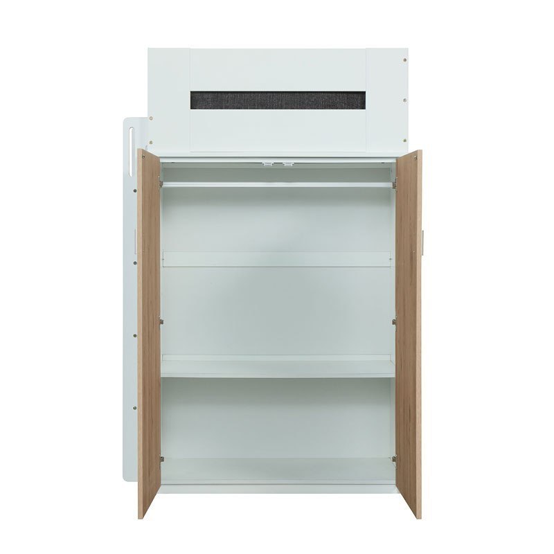 Nerice Loft Bed in White & Oak 38055