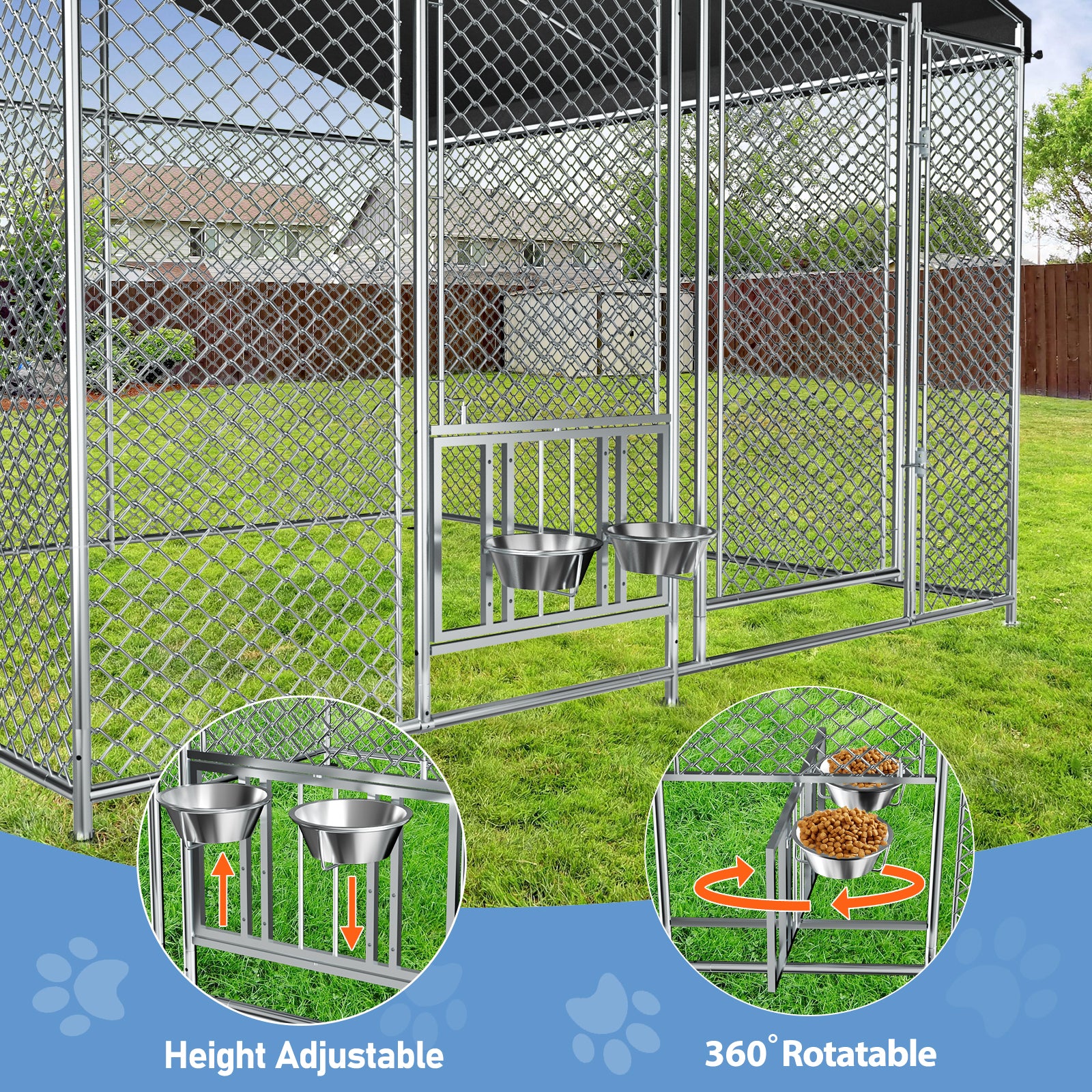 Outside Dog Kennel with Roof