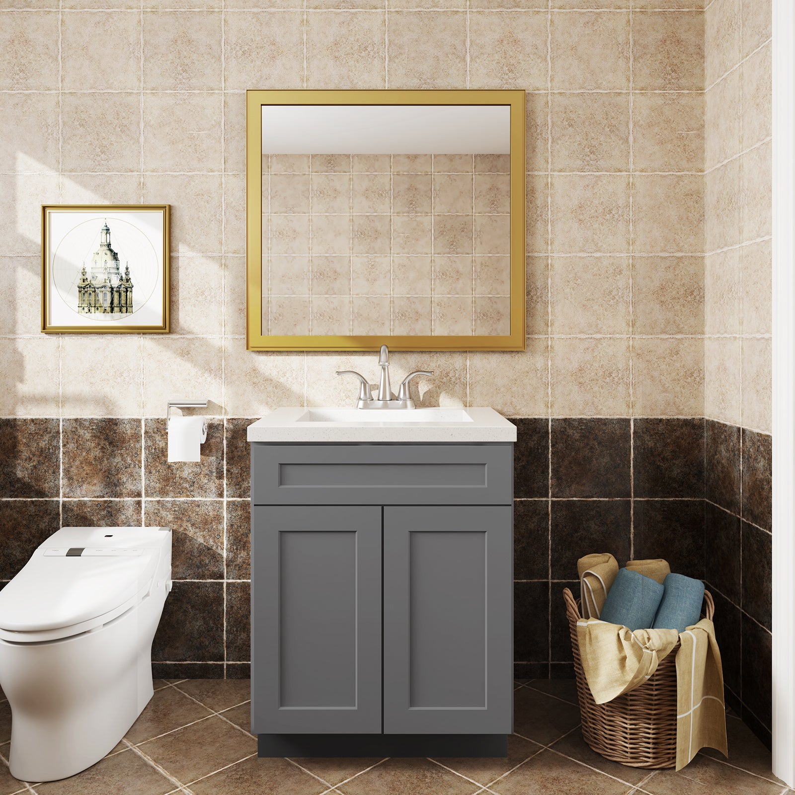 V series double door drawerless bathroom vanity base cabinet, kitchen cabinet