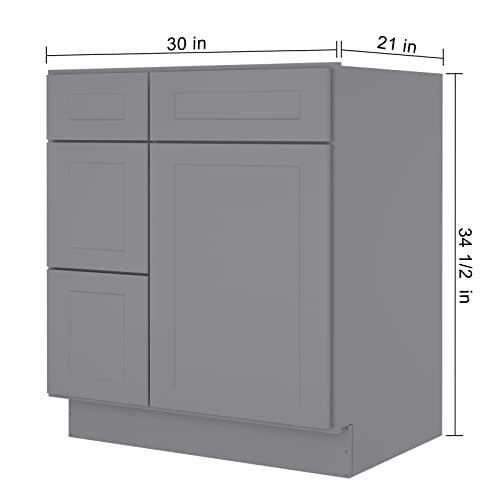 30'' Left Vanity Combo Bases Cabinets