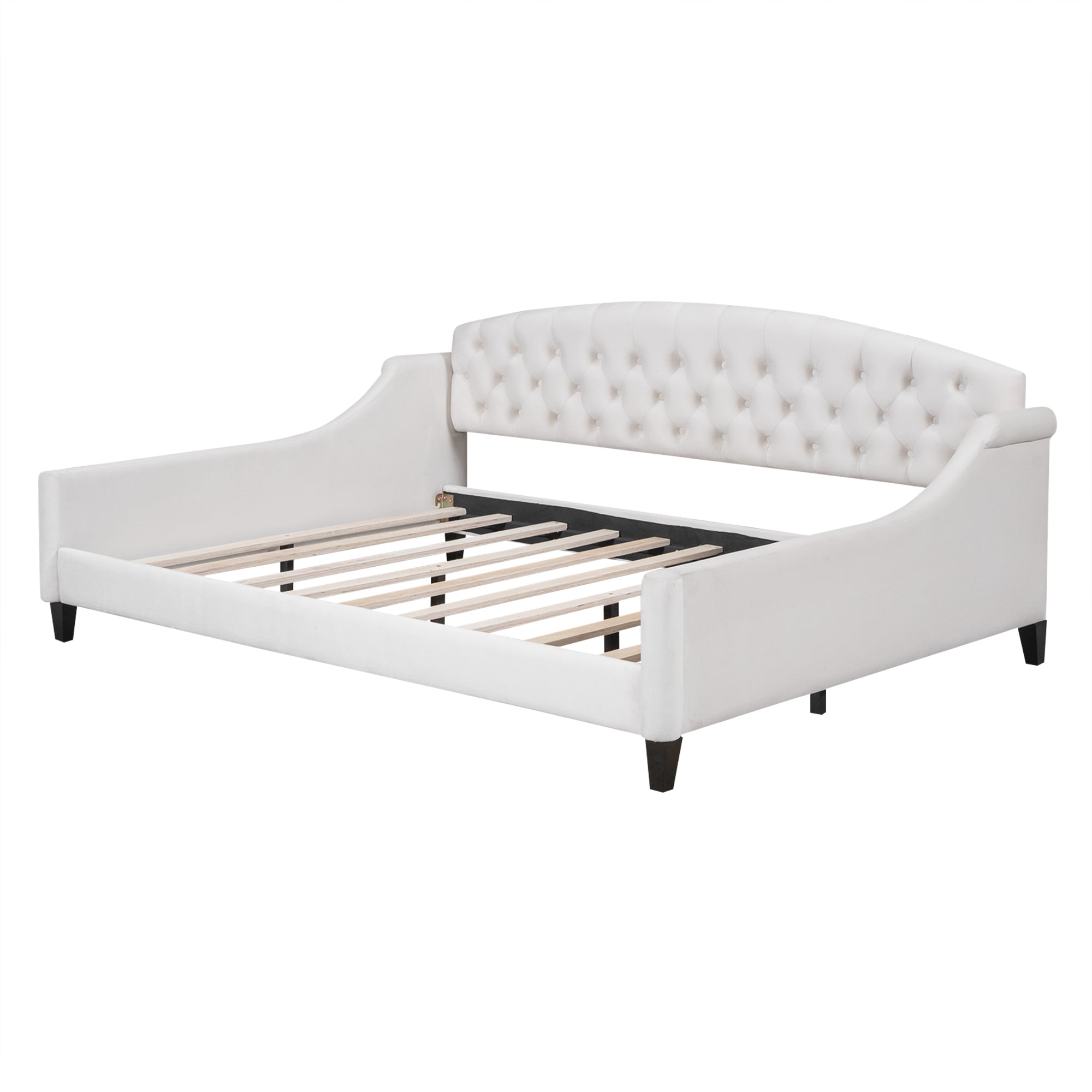Modern Luxury Tufted Button Daybed, Full, Beige(Old SKU: SM001009AAE)