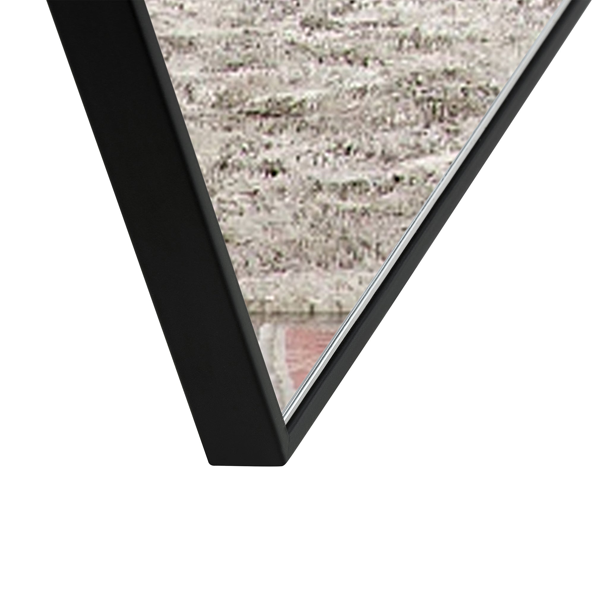 Black Solid Wood Frame Full-length Mirror, Dressing Mirror, Bedroom Home Porch, Decorative Mirror, Clothing Store, Floor Mounted Large Mirror, Wall Mounted.