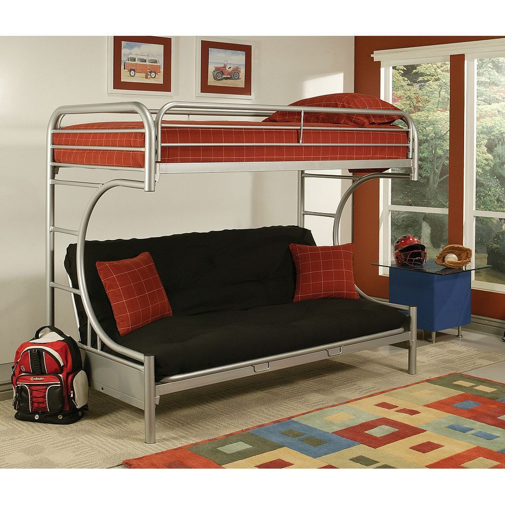 Eclipse Bunk Bed (Twin XL/Queen/Futon) in Silver 02093SI