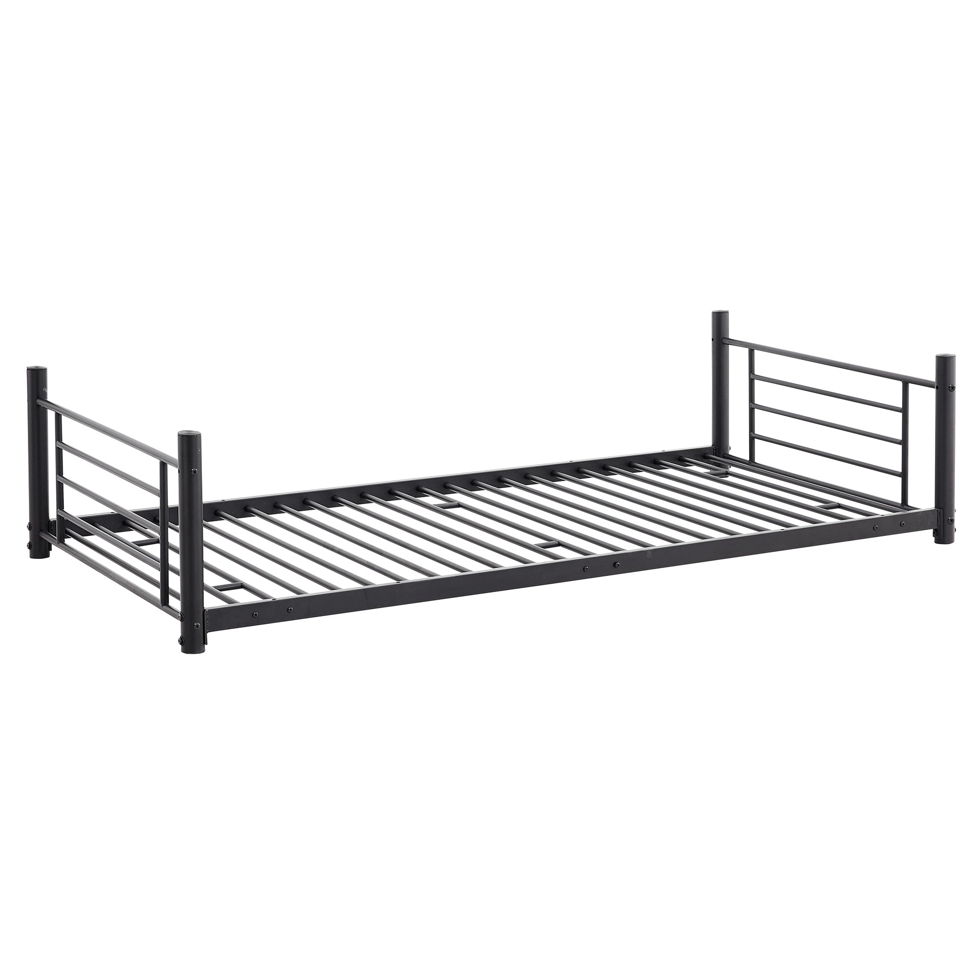 Twin-Twin-Twin Triple Bed with Built-in Ladder, Divided into Three Separate Beds,Black(OLD SKU:LP000197AAB)