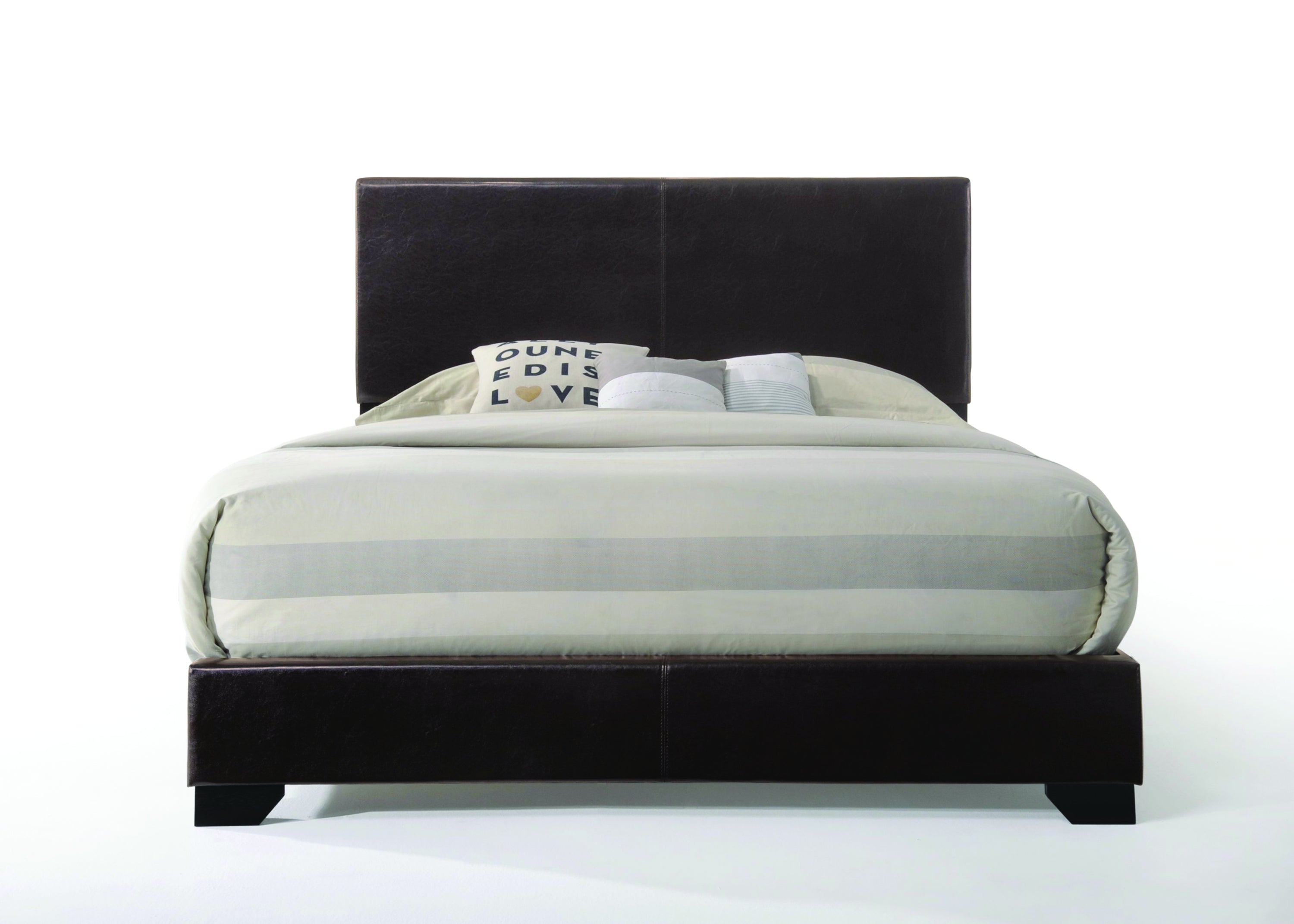 Ireland III Eastern King Bed in Brown PU 14367EK