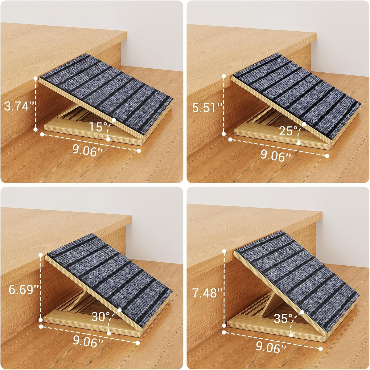 Dog Ramp for Stairs, Non-Slip Pet Ramp for Indoor Stairs for Small Dog 7 Pack