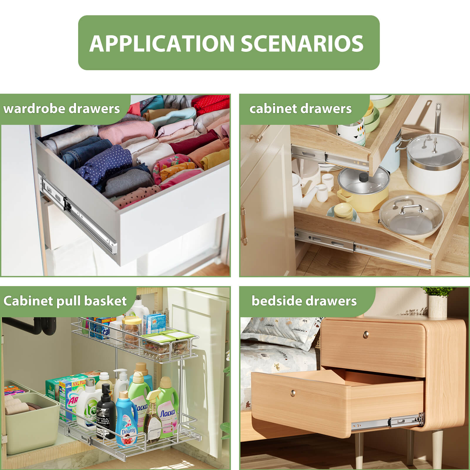 NEW Single And Double Drawer Slides