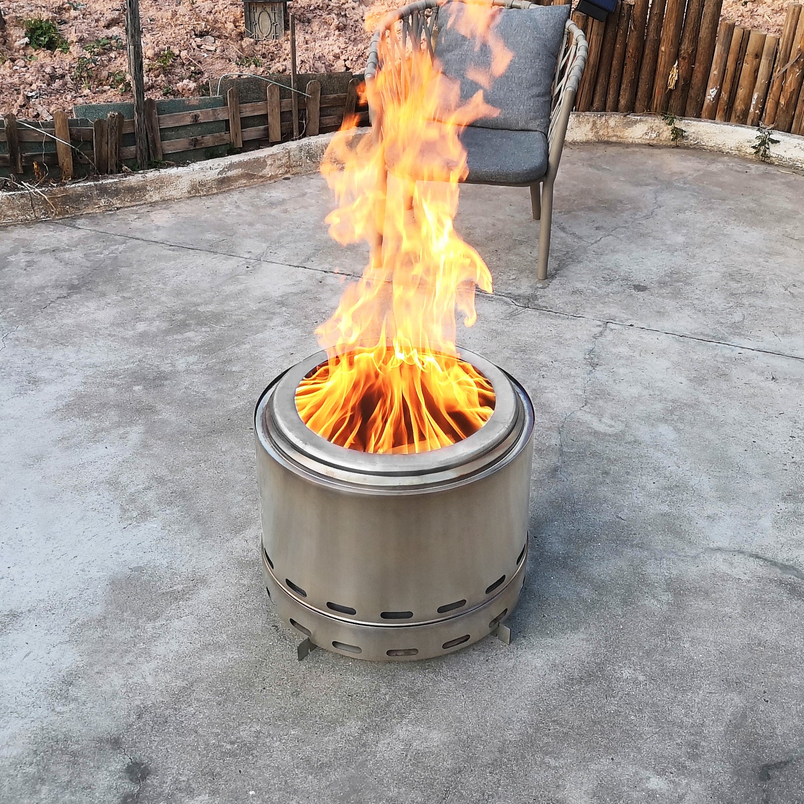 Stainless Steel Wood Burning Outdoor Fire Pit