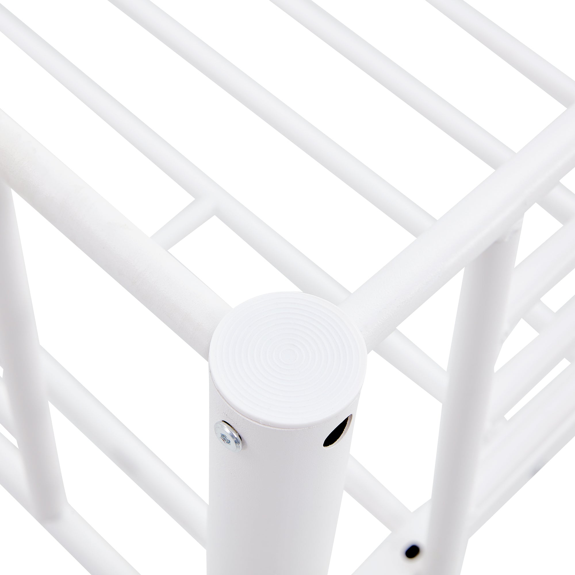 Full-Full-Full Metal Triple Bed with Built-in Ladder, Divided into Three Separate Beds,White(OLD SKU:LP000297AAK)