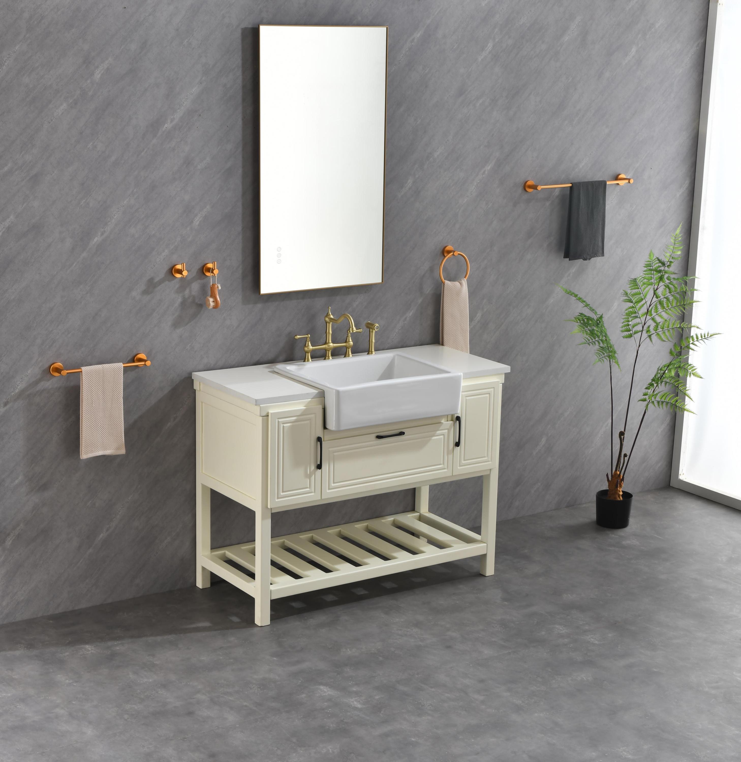 bathroom led mirror is multi-functional and each function is controlled by a smart touch button.