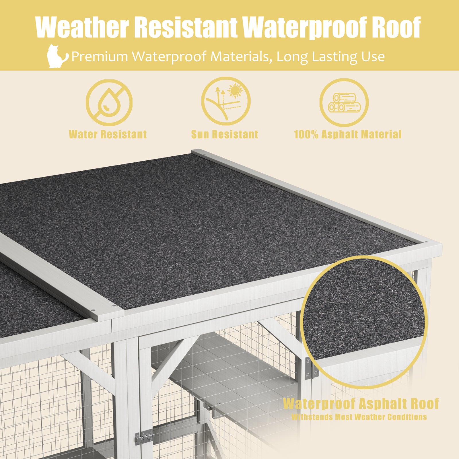 Catio Outdoor Cat Enclosure with Roof