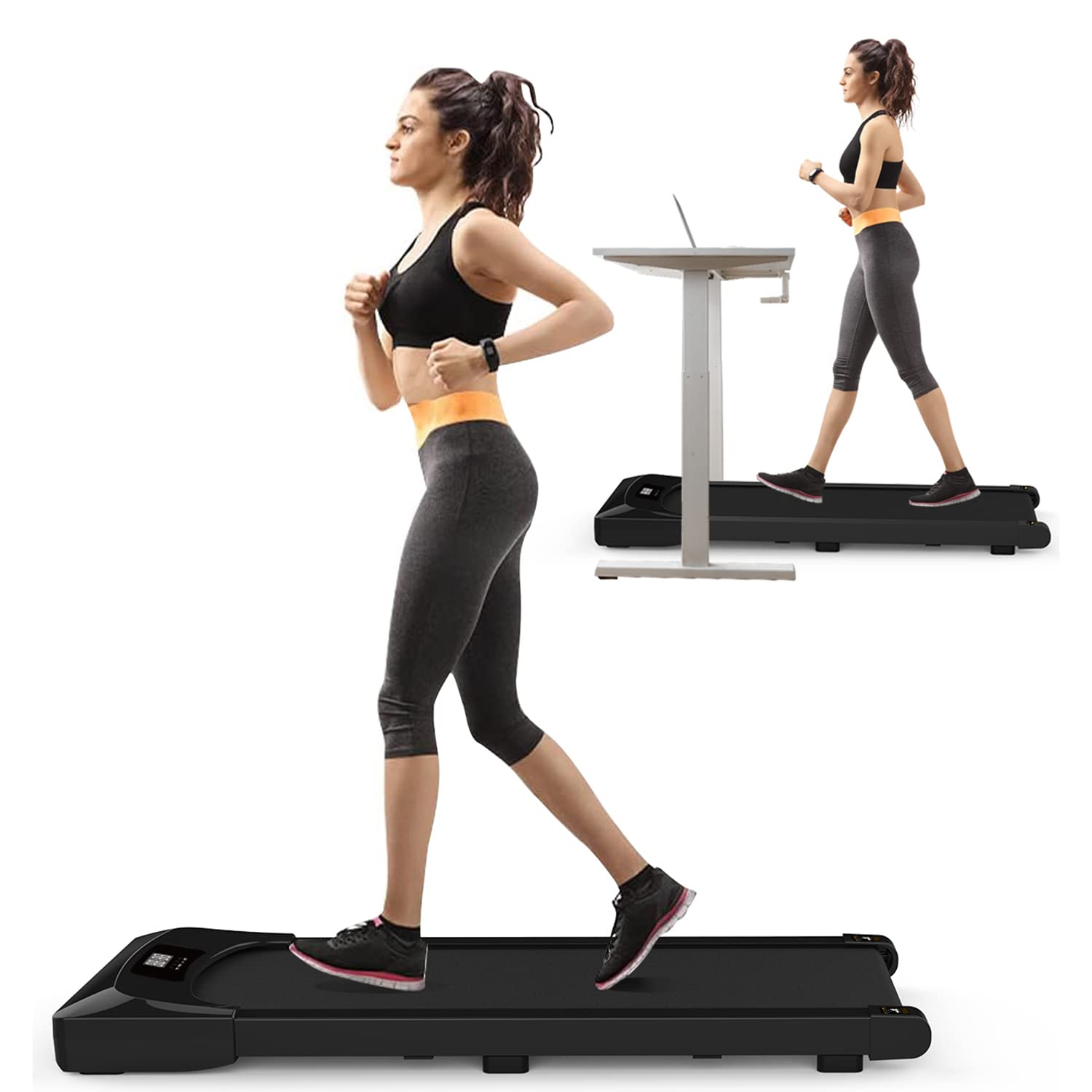 2 in 1 Under Desk Treadmill with Remote Control