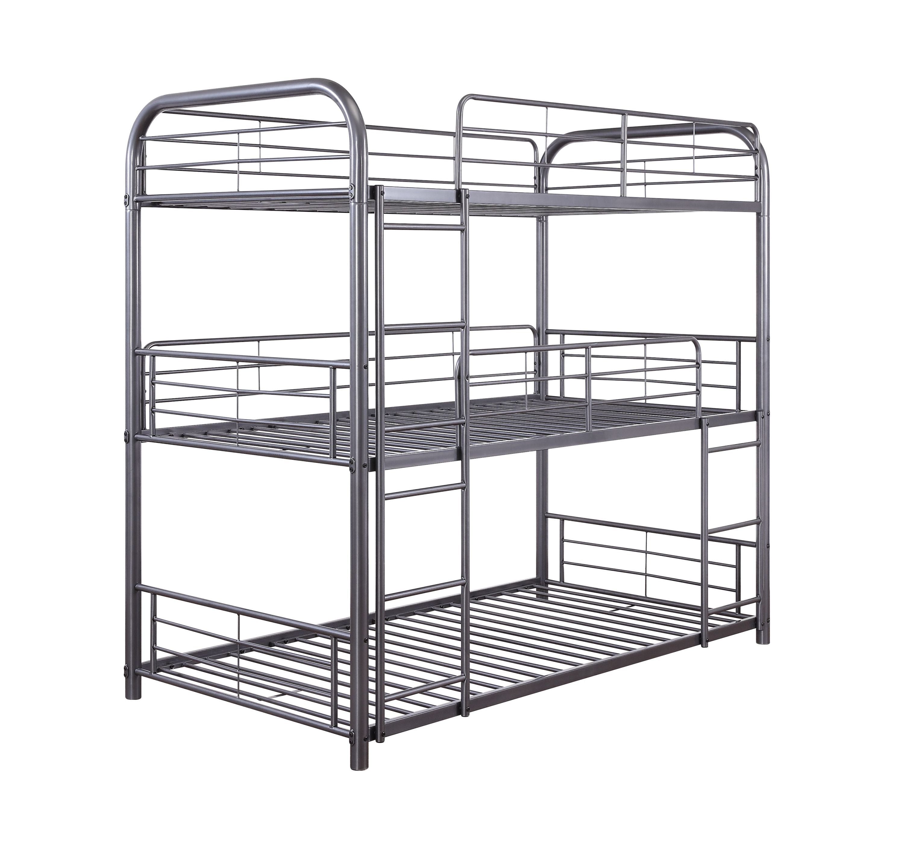 Cairo Bunk Bed - Triple Twin in Gunmetal 38090