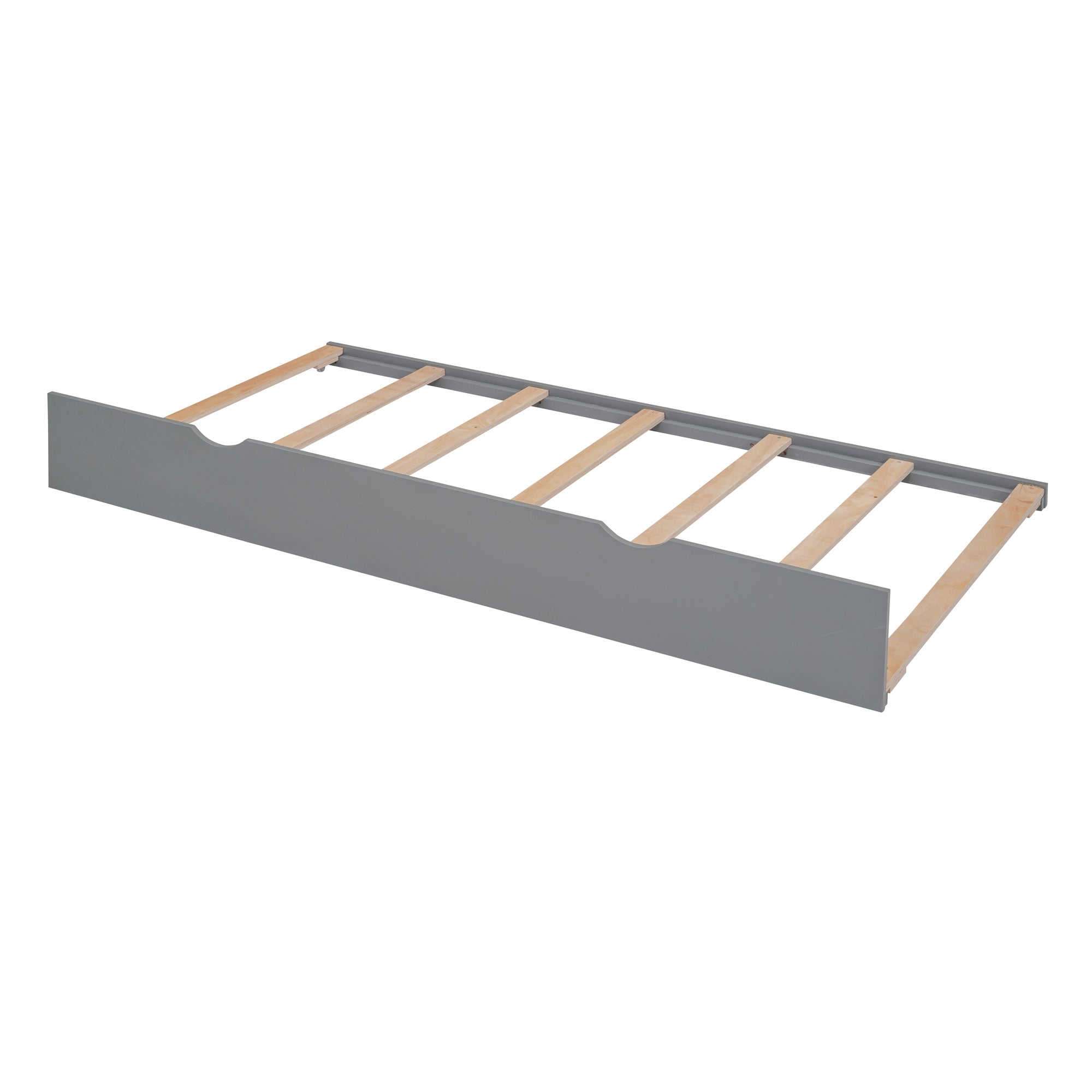 Twin XL Wooden Daybed with 2 Twin Trundles and Storage Shelf, Daybed with USB Charging Ports, No Box-spring Needed, Gray