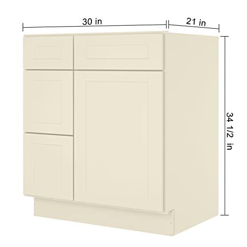 30'' Left Vanity Combo Bases Cabinets