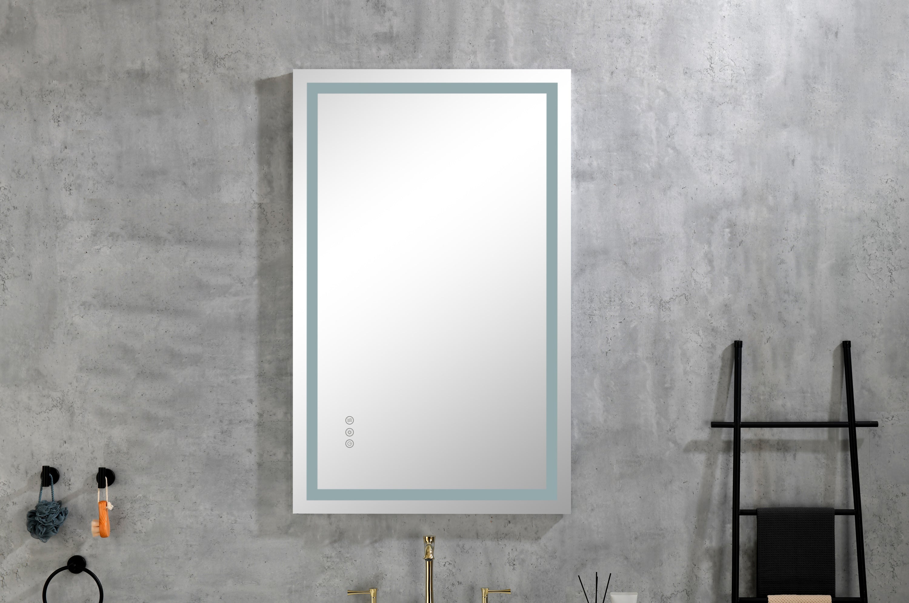 LED Bathroom Mirror 36 "x 30 " with Front and Backlight, Large Dimmable Wall Mirrors with Anti-Fog, Shatter-Proof, Memory, 3 Colors, LED Vanity Mirror