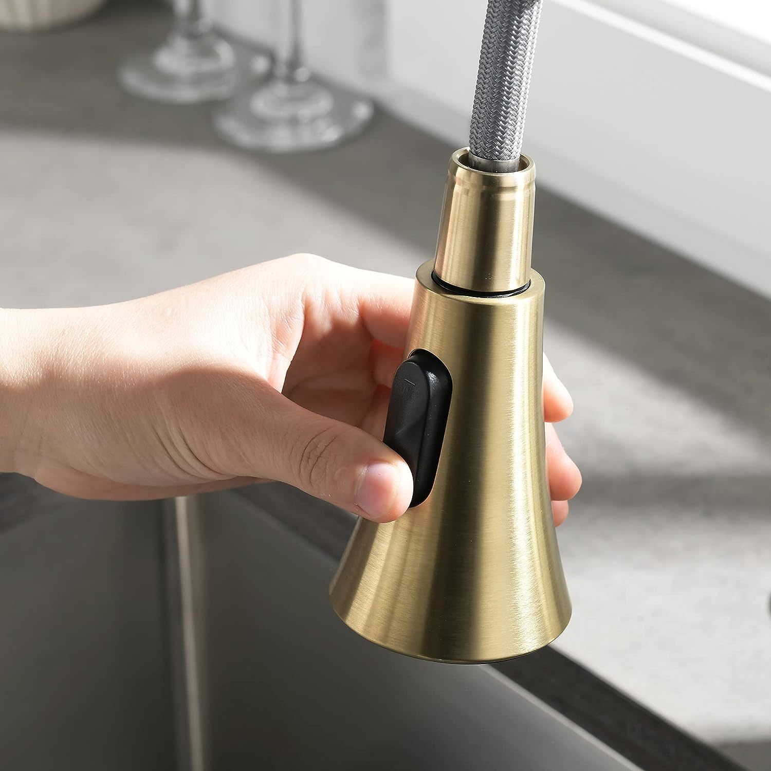 Kitchen Faucet with Pull Down Sprayer 2 Modes