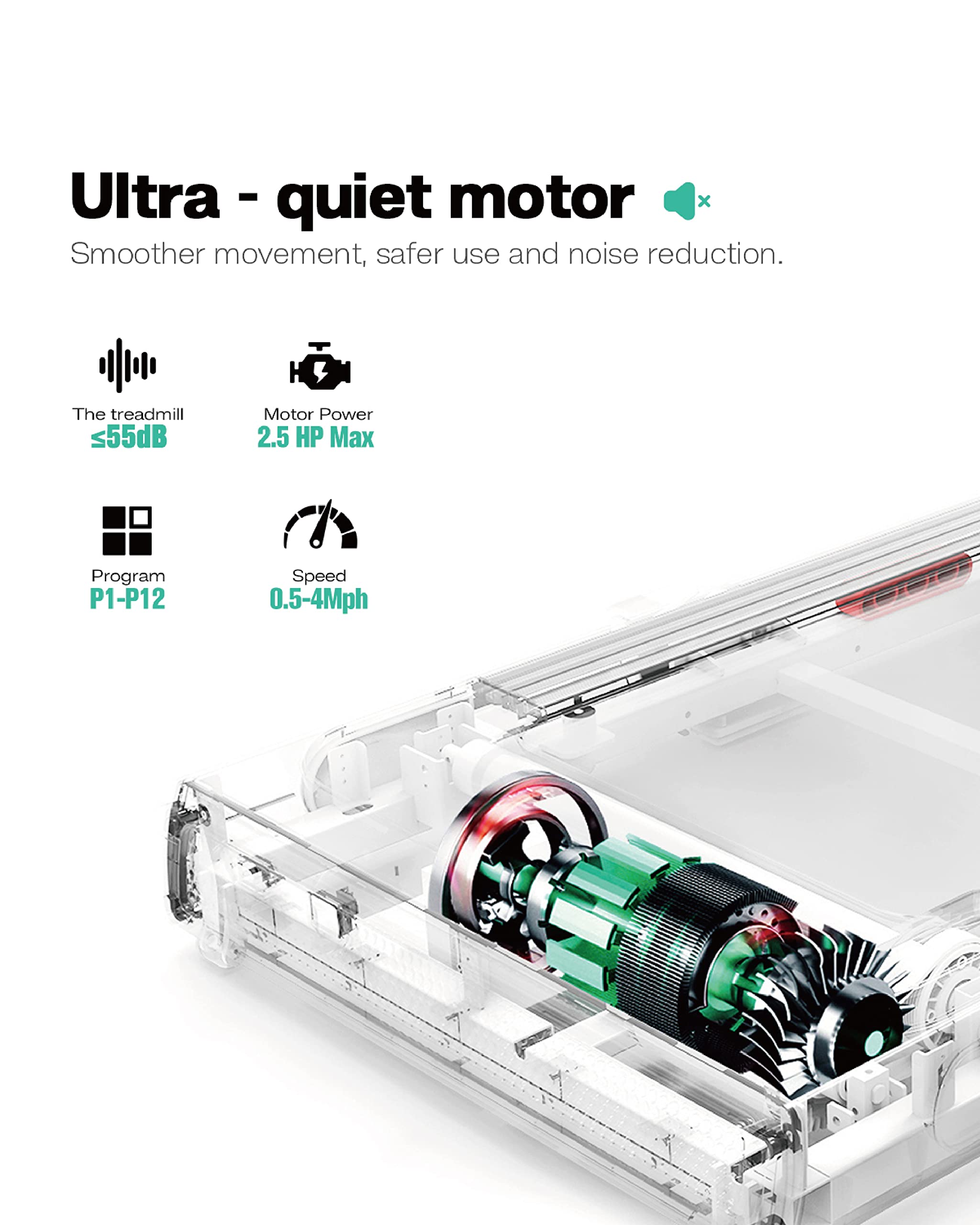 2 in 1 Under Desk Treadmill with Remote Control