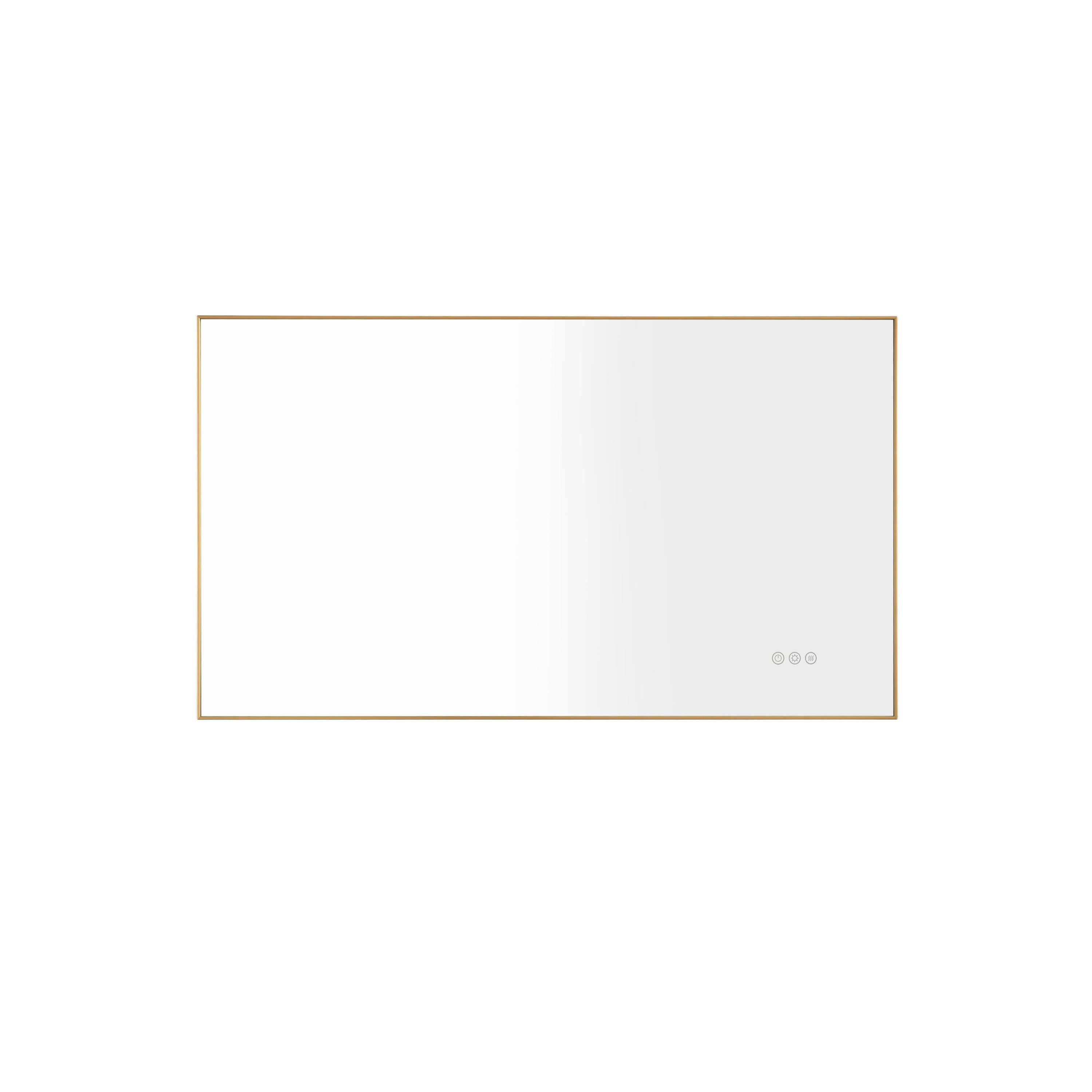 bathroom led mirror is multi-functional and each function is controlled by a smart touch button.