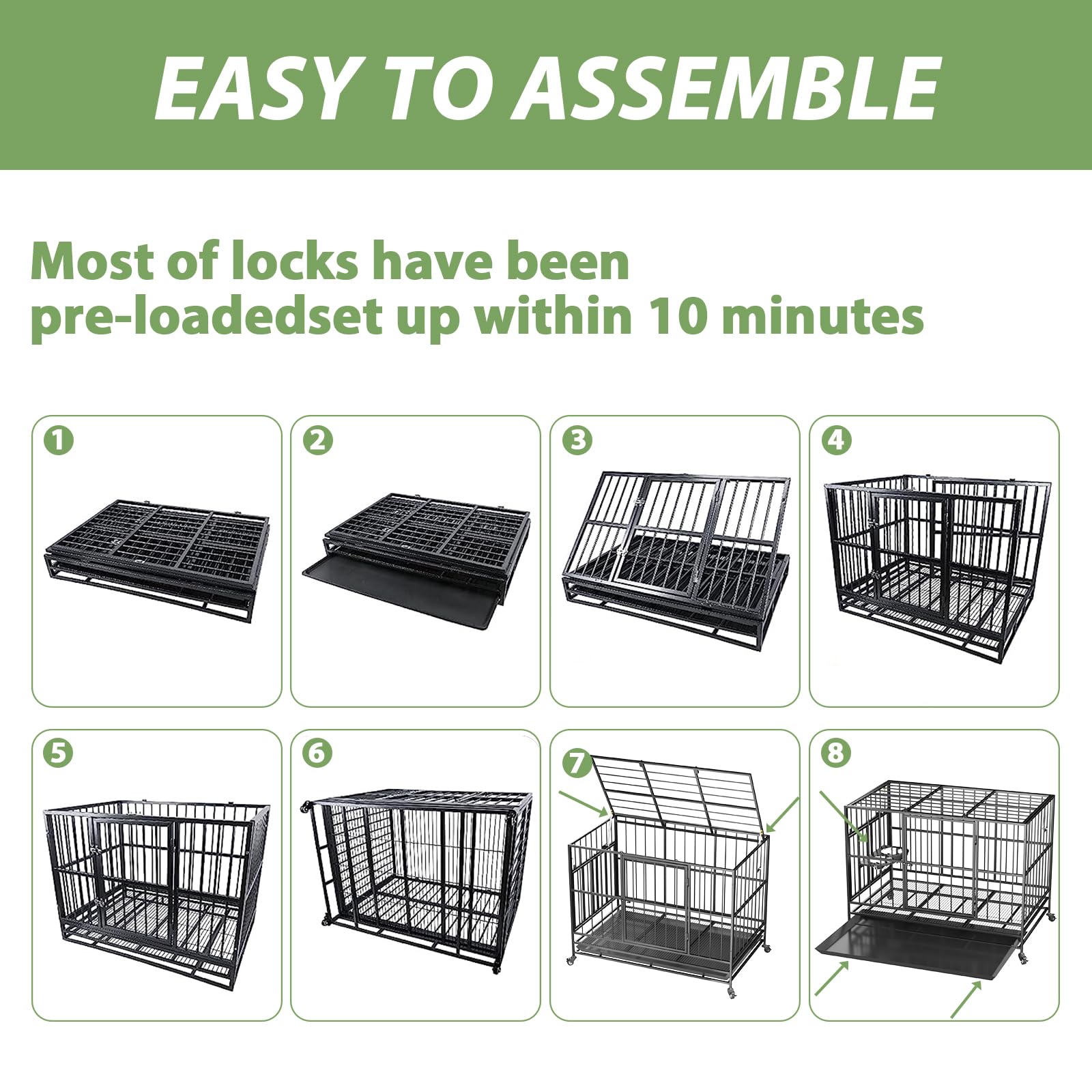 49 Inch Heavy Duty Dog Crate