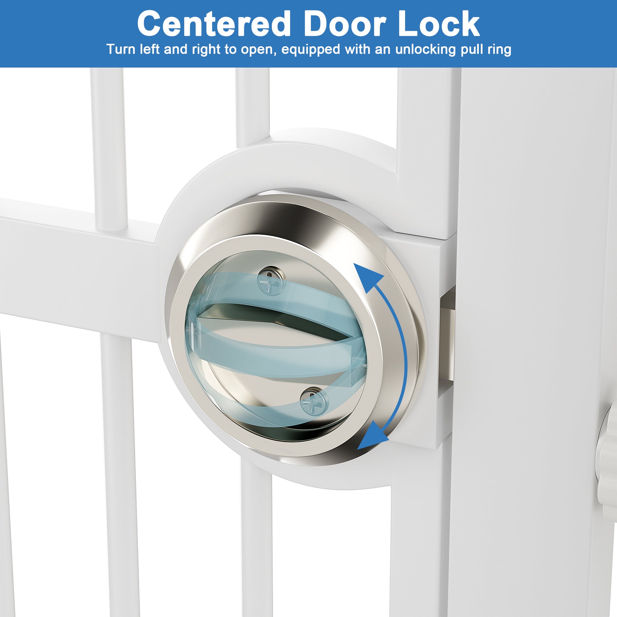 Extra Tall Pet Gate for Doorway, Adjustable Pressure Mounted Pet Gate with Door