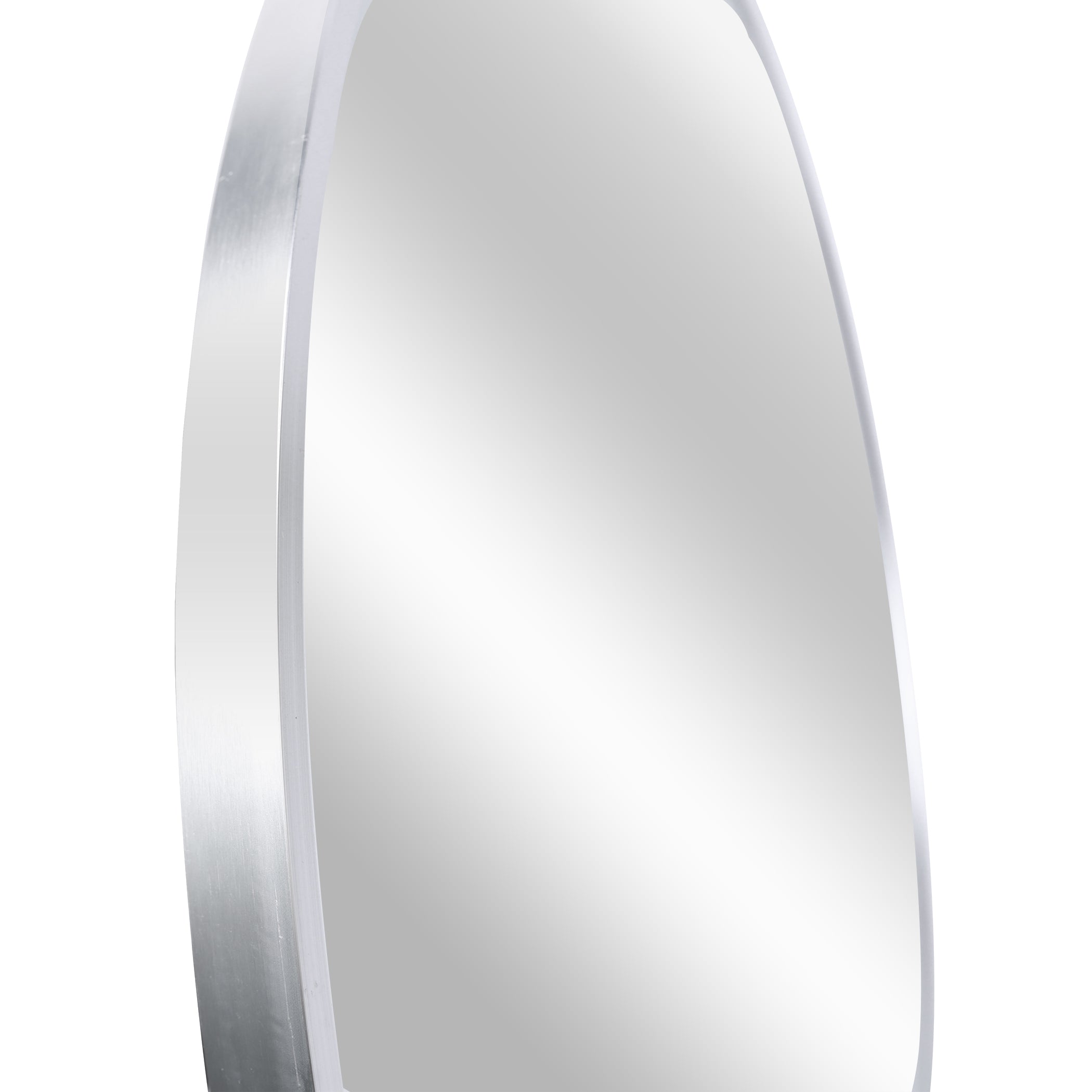Silver 32 IN Metal Round mirror