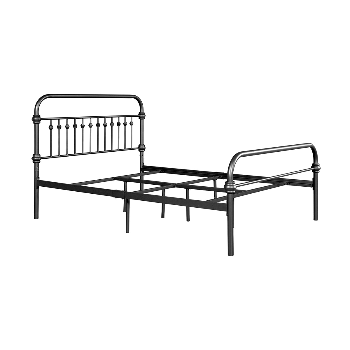 81.6" L X 59.6" W X 44.4"H Metal Bed Frame Full Size Standerd Bed Frame - BLACK