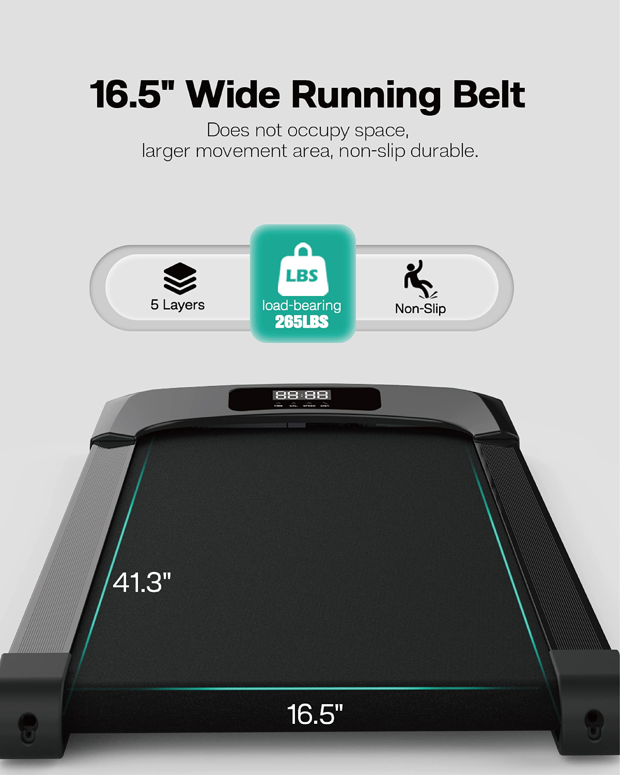 2 in 1 Under Desk Treadmill with Remote Control