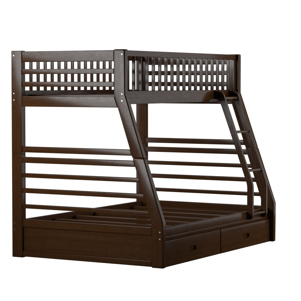 Jason Bunk Bed (Twin/Full) in Espresso 02020