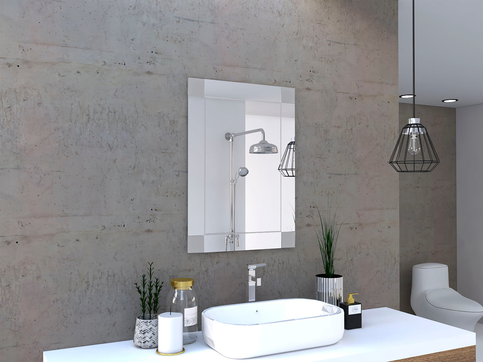 Rectangle Wall-Mounted Mirrors For Bathrooms