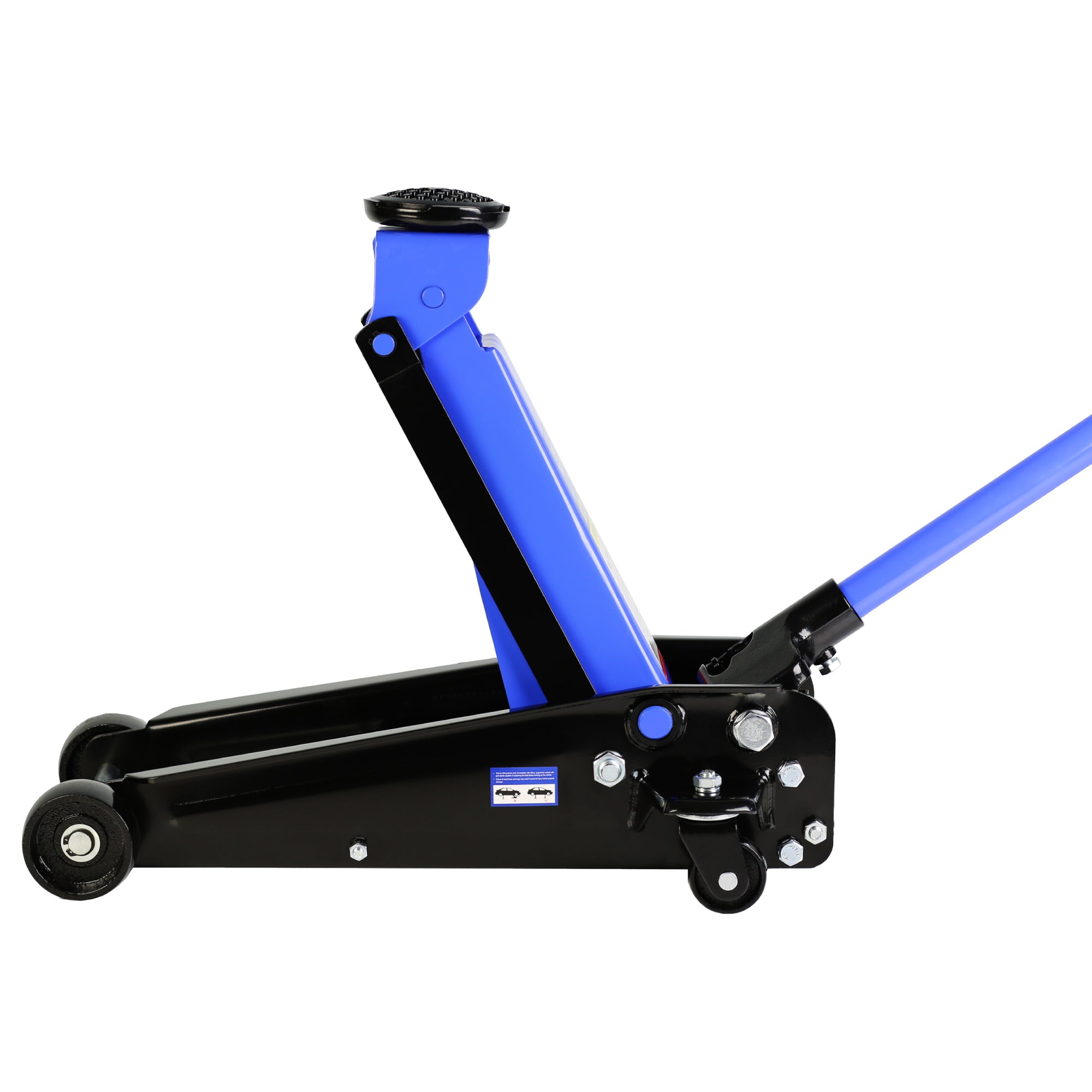 Hydraulic trolley Low Profile and Steel Racing 3 Ton (6,000 lb) Capacity, Floor Jack with Piston Quick Lift Single Pump, Blue Lifting range 5.1"-20"