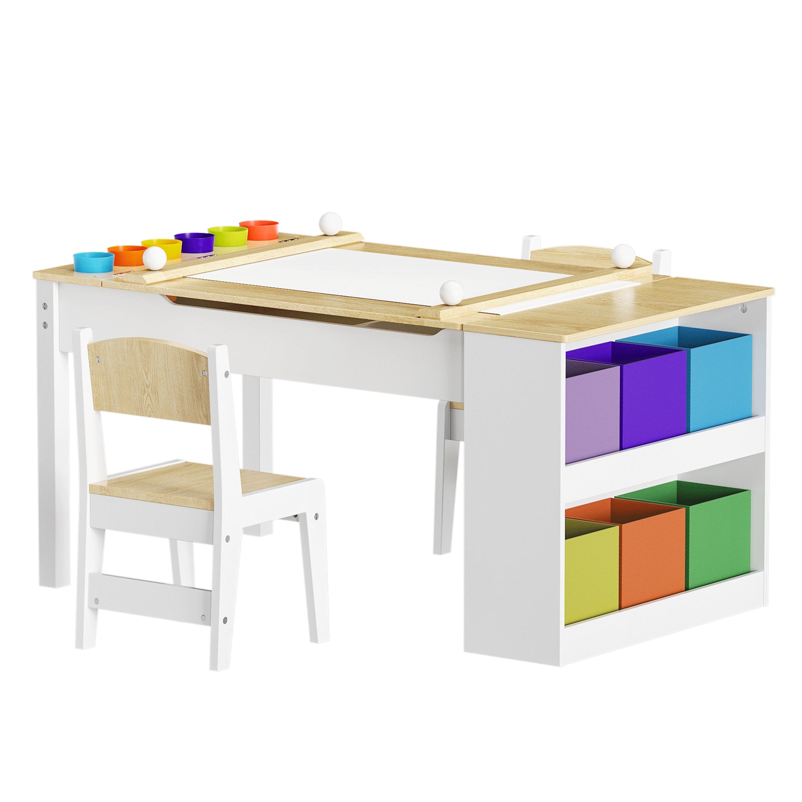 3-in-1 Wooden MDF Kids Art Table Set